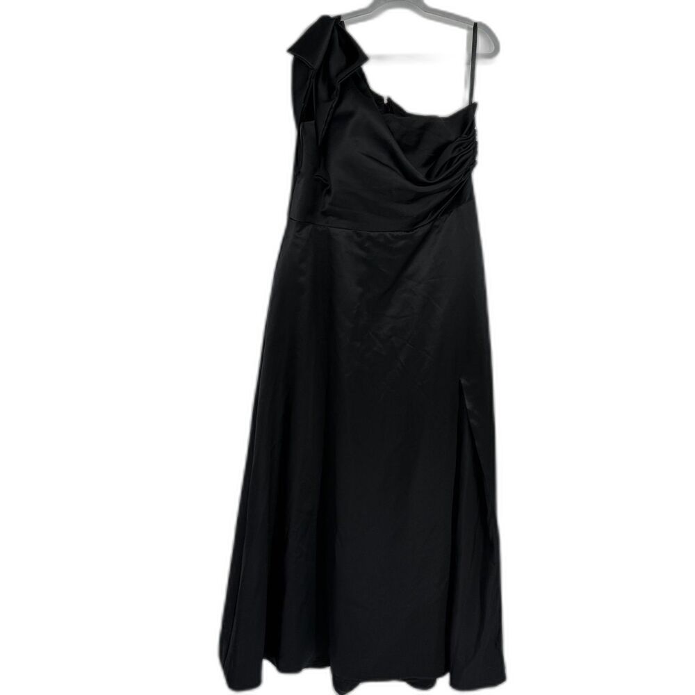 Morilee Black One Shoulder formal Gown Size 20
